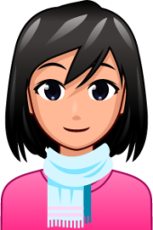 woman with scarf (plain) emoji