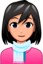 woman with scarf (plain) emoji