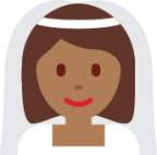 woman with veil: medium-dark skin tone emoji
