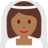 woman with veil: medium-dark skin tone emoji