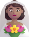 woman with veil medium emoji