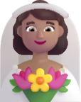woman with veil medium emoji