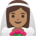 woman with veil: medium skin tone emoji