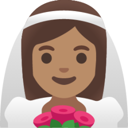 woman with veil: medium skin tone emoji
