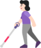 woman with white cane light emoji