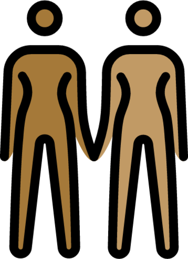 women holding hands: medium-dark skin tone, medium skin tone emoji