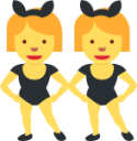 women with bunny ears emoji