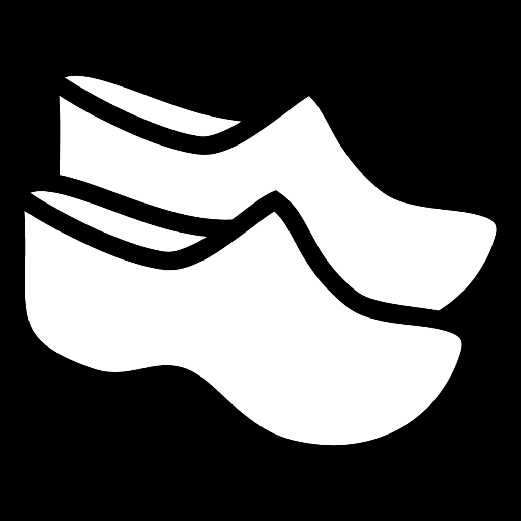 wooden clogs icon