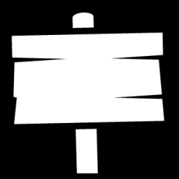 wooden sign icon