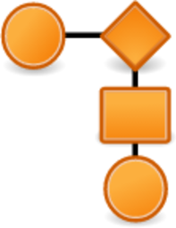 workflow orange icon