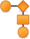 workflow orange icon