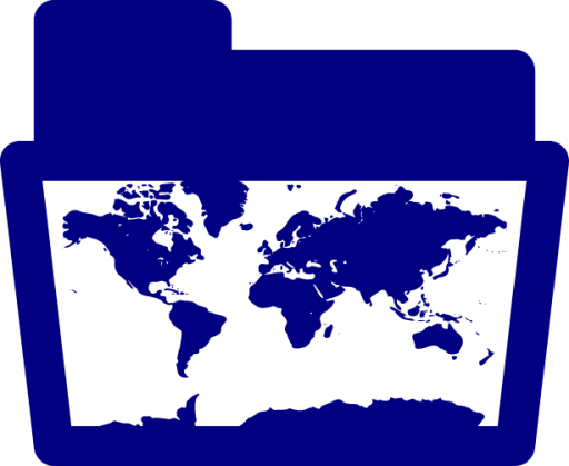 world folder outline icon