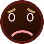 worried (black) emoji