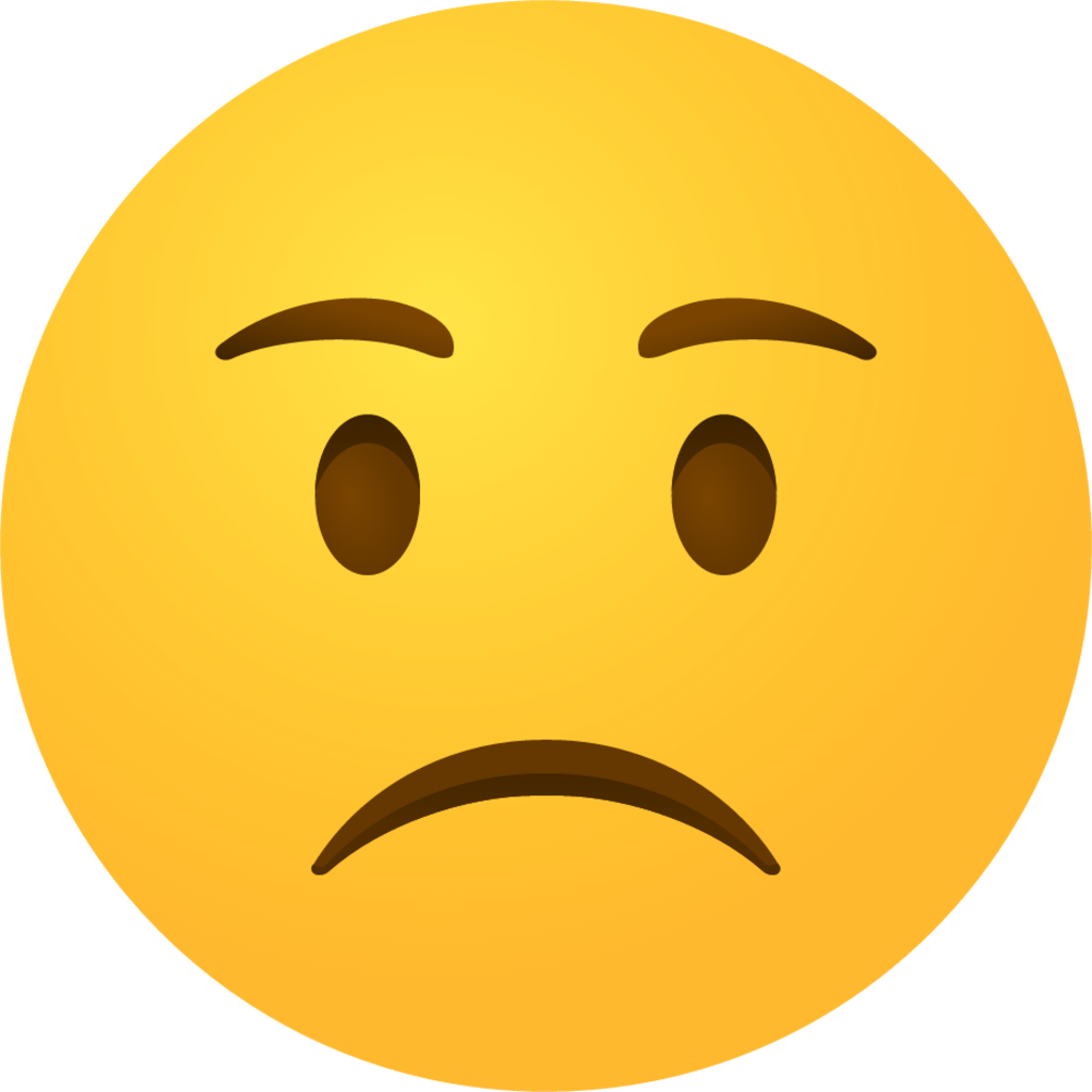 Worried face emoji emoji