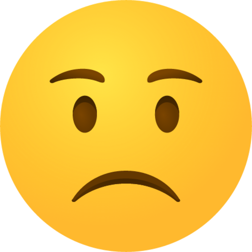 Worried face emoji emoji