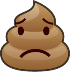 worried (poop) emoji