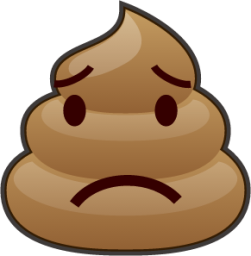 worried (poop) emoji