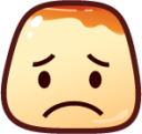 worried (pudding) emoji