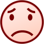worried (white) emoji