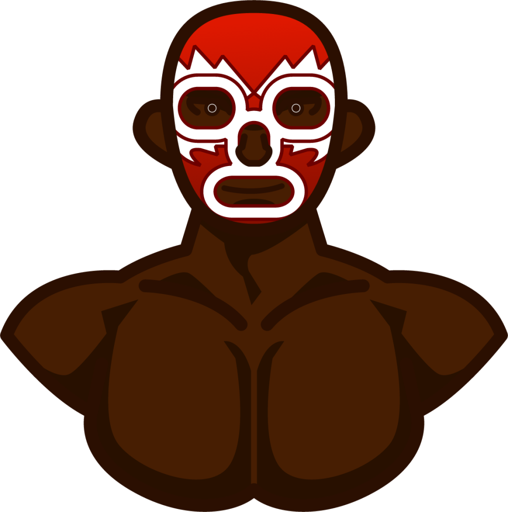 wrestlers (black) emoji