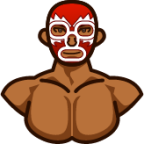 wrestlers (brown) emoji