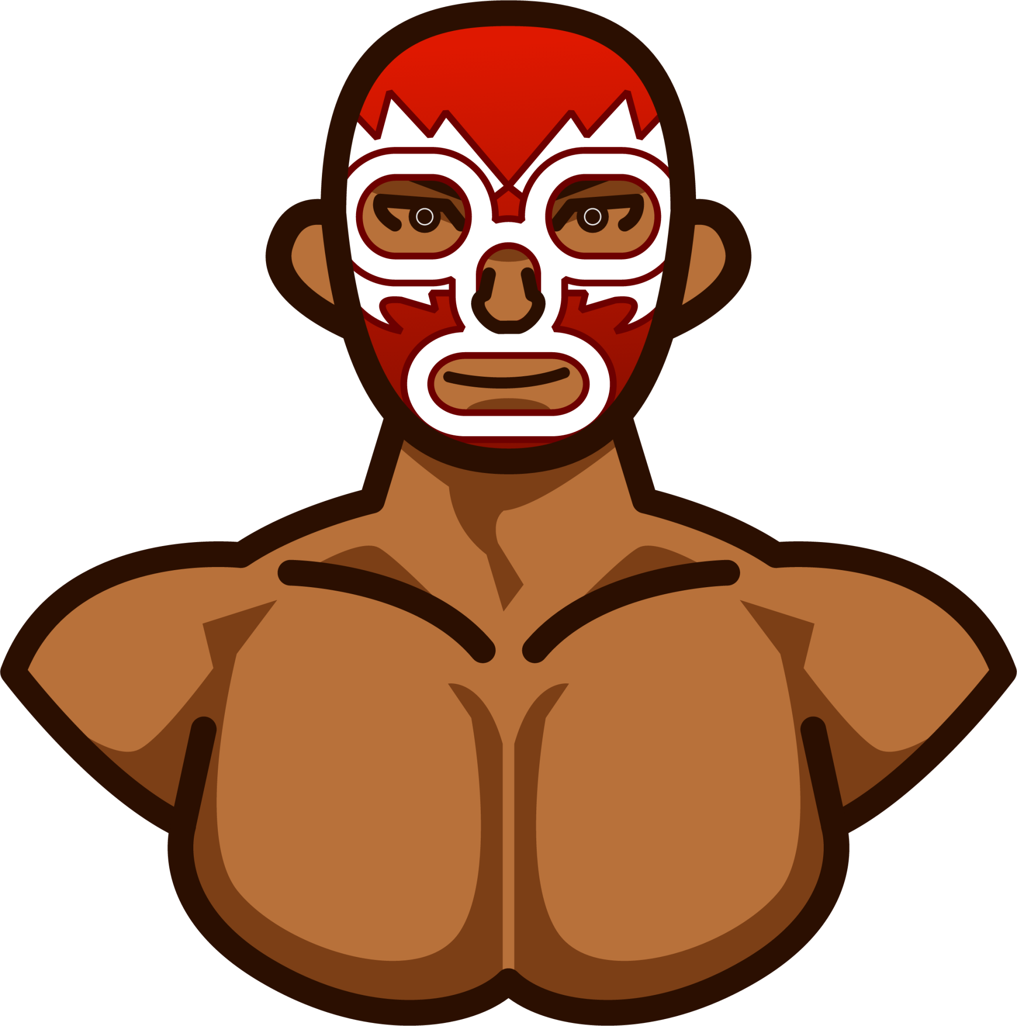 wrestlers (brown) emoji