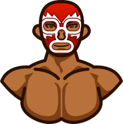 wrestlers (brown) emoji