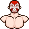 wrestlers (white) emoji