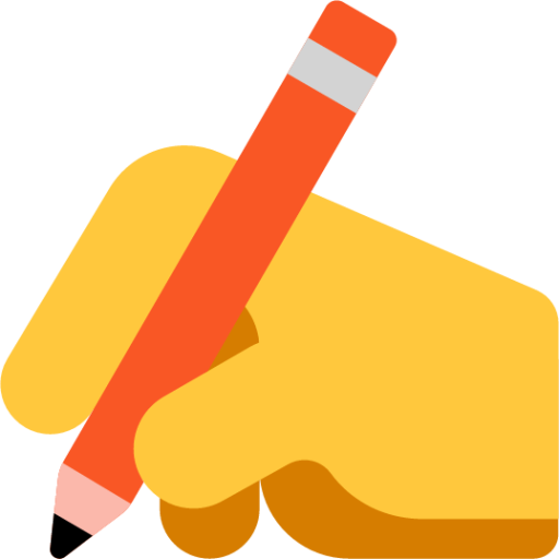 writing hand default emoji