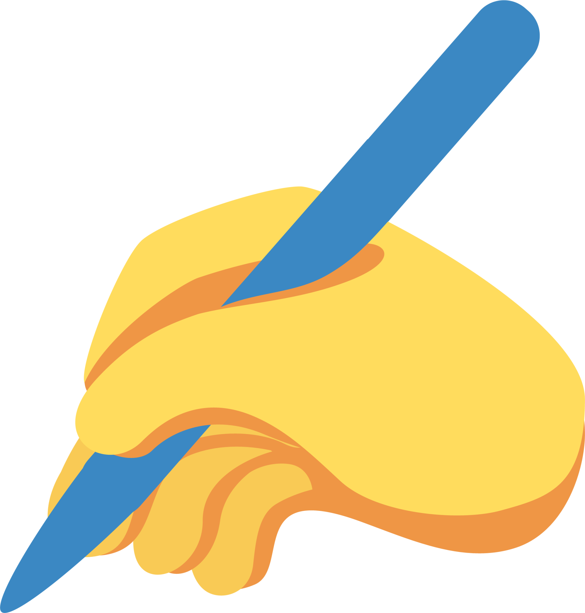 writing hand emoji