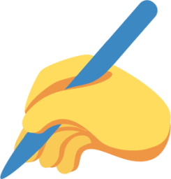 writing hand emoji