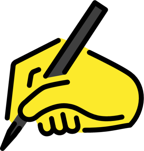 "writing hand" Emoji - Download for free – Iconduck