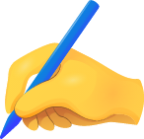 Writing hand emoji emoji