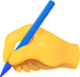Writing hand emoji emoji