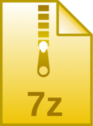 x 7z compressed icon