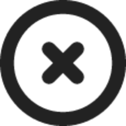 x in circle warning delete icon