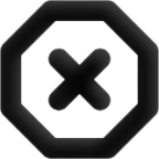 x octagon icon