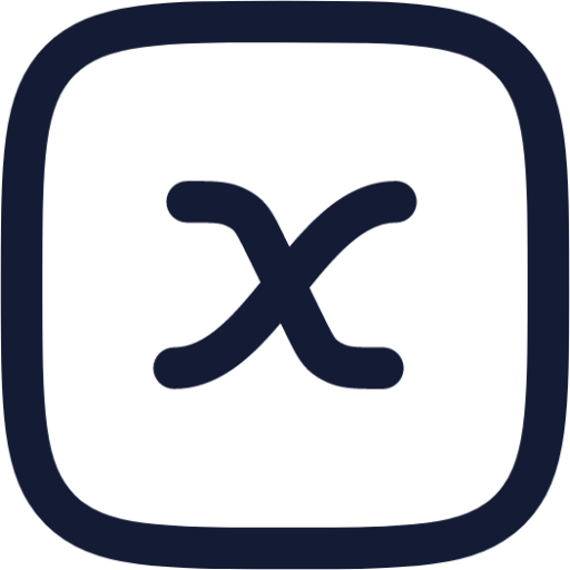 x variable square icon