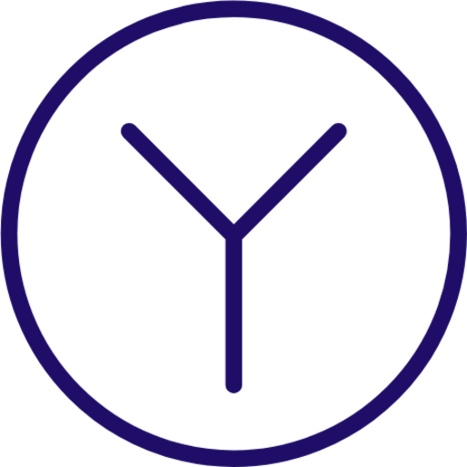 y symbol circle icon