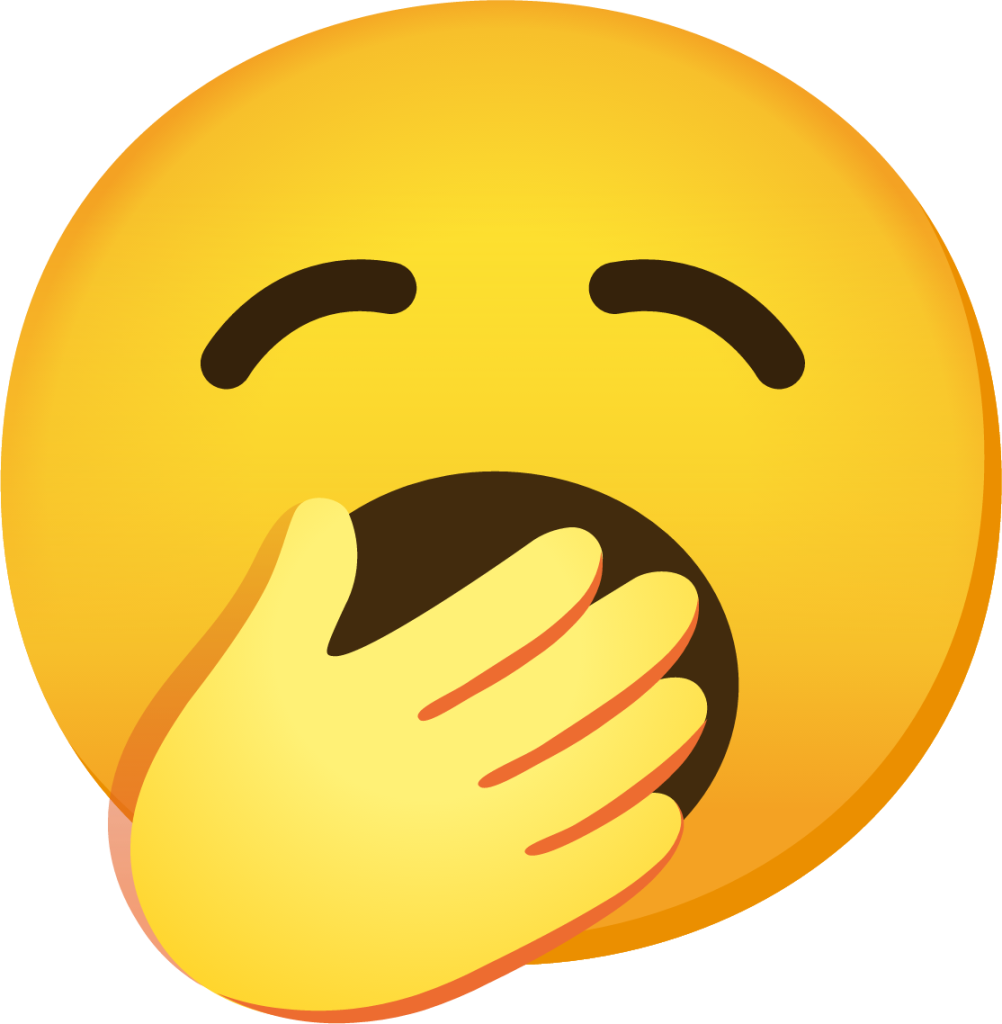 yawning face emoji