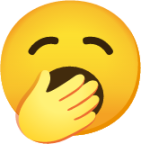 yawning face emoji