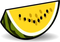 (yellow) watermelon emoji