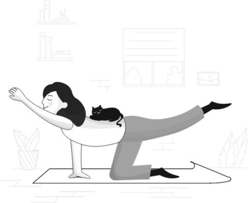 yoga fitness health woman illustration