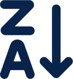 ZA sort descending letters line editor icon