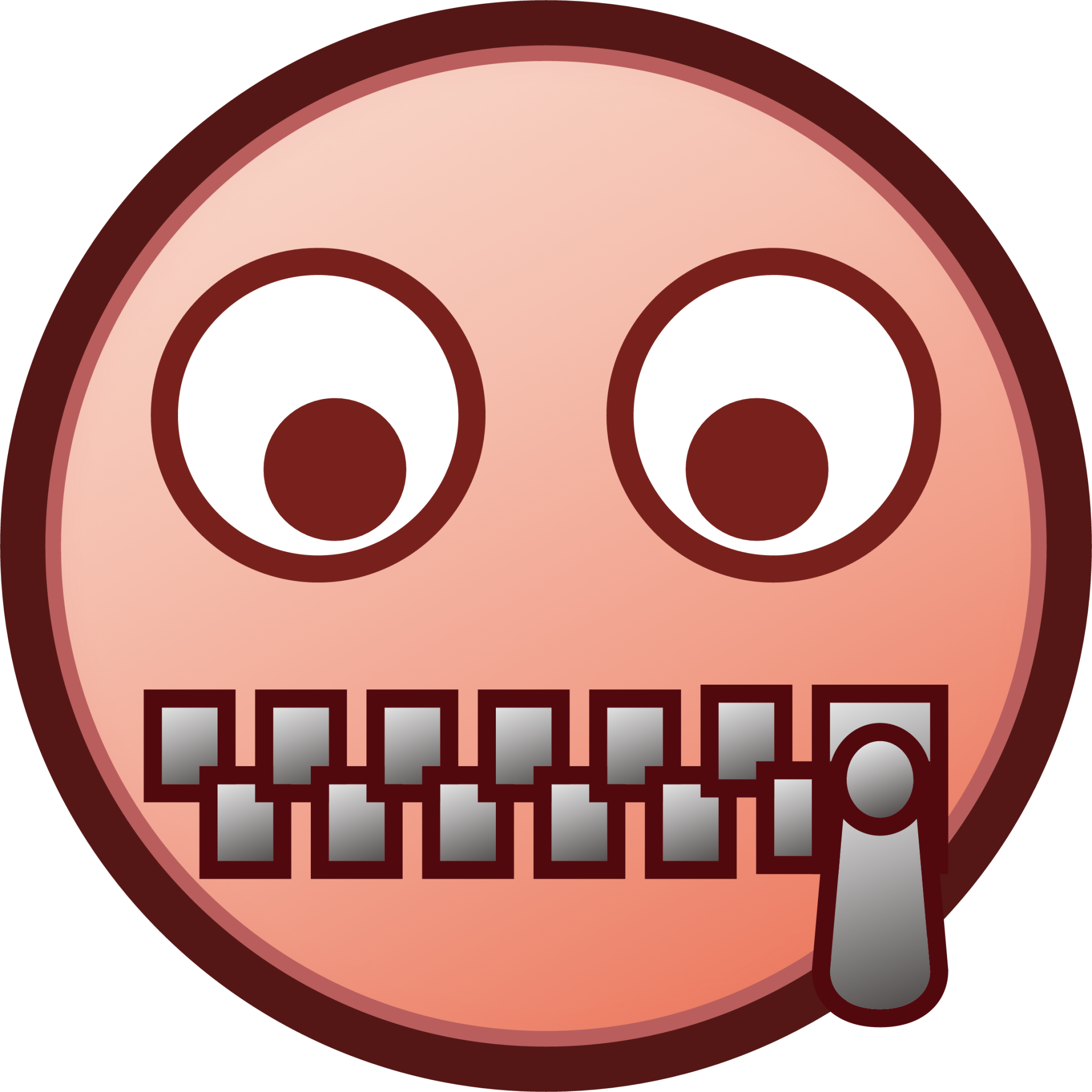 zipper mouth face (plain) emoji
