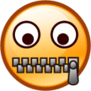 zipper mouth face (smiley) emoji