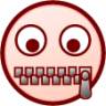 zipper mouth face (white) emoji